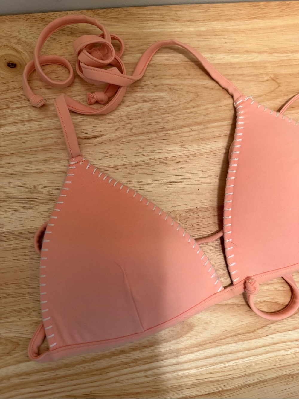 H&M Women’s Peach Triangle Tie Bikini Set - Picture 8 of 10
